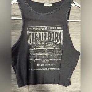 ⭐️Garage Charcoal Ribbed Tank Top